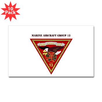 MAG13 - M01 - 01 - Marine Aircraft Group 13 with Text Sticker (Rectangle 10 pk) - Click Image to Close