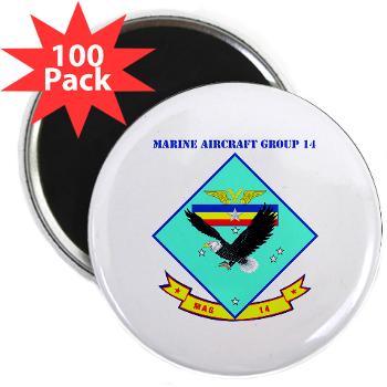 MAG14 - M01 - 01 - Marine Aircraft Group 14 (MAG-14) with Text - 2.25" Magnet (100 pack)