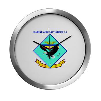 MAG14 - M01 - 03 - Marine Aircraft Group 14 (MAG-14) with Text - Large Wall Clock - Click Image to Close