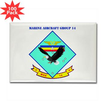 MAG14 - M01 - 01 - Marine Aircraft Group 14 (MAG-14) with Text - Rectangle Magnet (100 pack) - Click Image to Close