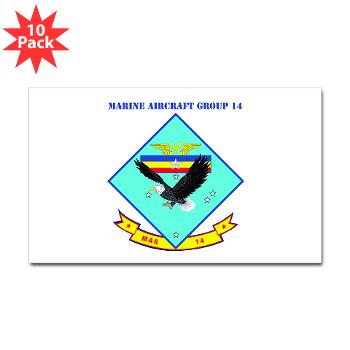 MAG14 - M01 - 01 - Marine Aircraft Group 14 (MAG-14) with Text - Sticker (Rectangle 10 pk) - Click Image to Close