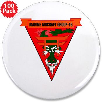 MAG16 - M01 - 01 - Marine Aircraft Group 16 3.5" Button (100 pack) - Click Image to Close