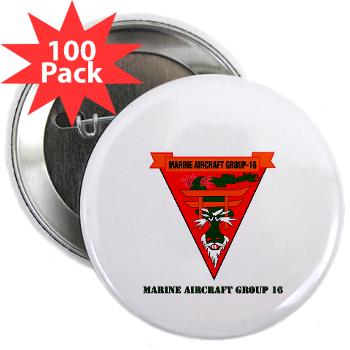 MAG16 - M01 - 01 - Marine Aircraft Group 16 with Text 2.25" Button (100 pack)