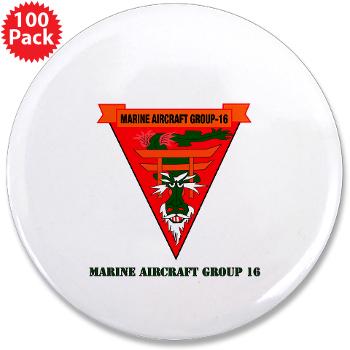 MAG16 - M01 - 01 - Marine Aircraft Group 16 with Text 3.5" Button (100 pack) - Click Image to Close