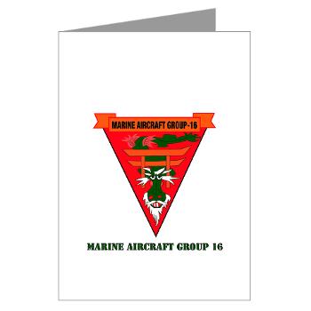 MAG16 - M01 - 02 - Marine Aircraft Group 16 with Text Greeting Cards (Pk of 20)