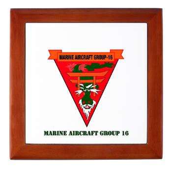 MAG16 - M01 - 03 - Marine Aircraft Group 16 with Text Keepsake Box