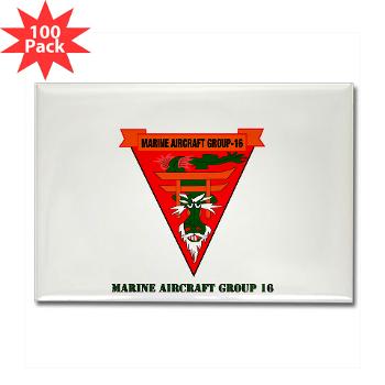 MAG16 - M01 - 01 - Marine Aircraft Group 16 with Text Rectangle Magnet (100 pack)