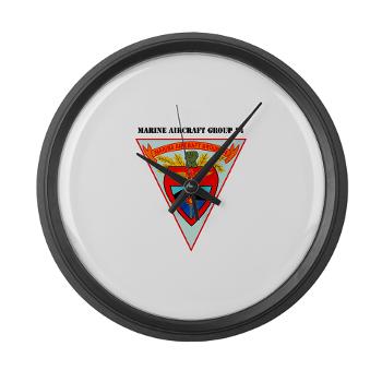 MAG24 - M01 - 03 - DUI - Marine Aircraft Group 24 with Text - Large Wall Clock