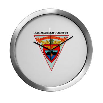 MAG24 - M01 - 03 - DUI - Marine Aircraft Group 24 with Text - Modern Wall Clock - Click Image to Close