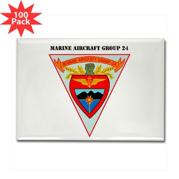 MAG24 - M01 - 01 - DUI - Marine Aircraft Group 24 with Text - Rectangle Magnet (100 pack) - Click Image to Close