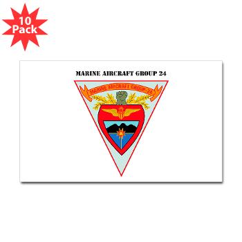 MAG24 - M01 - 01 - DUI - Marine Aircraft Group 24 with Text - Sticker (Rectangle 10 pk) - Click Image to Close