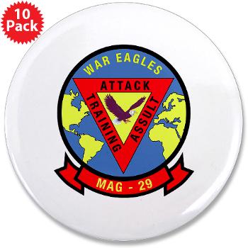 MAG29 - M01 - 01 - Marine Aircraft Group 29 (MAG-29) 3.5" Button (10 pack) - Click Image to Close