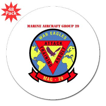 MAG29 - M01 - 01 - Marine Aircraft Group 29 (MAG-29) with Text 3" Lapel Sticker (48 pk) - Click Image to Close