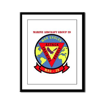 MAG29 - M01 - 02 - Marine Aircraft Group 29 (MAG-29) with Text Framed Panel Print