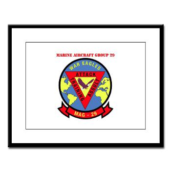 MAG29 - M01 - 02 - Marine Aircraft Group 29 (MAG-29) with Text Large Framed Print