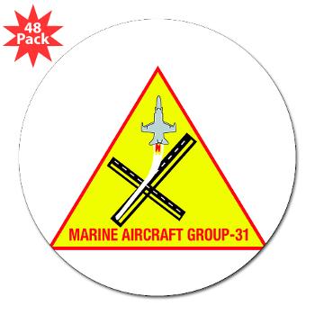MAG31 - M01 - 01 - Marine Aircraft Group 31 (MAG-31) 3" Lapel Sticker (48 pk) - Click Image to Close