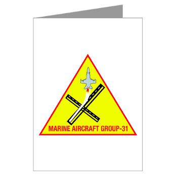 MAG31 - M01 - 02 - Marine Aircraft Group 31 (MAG-31) Greeting Cards (Pk of 10) - Click Image to Close
