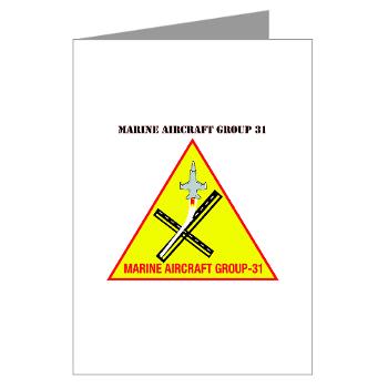 MAG31 - M01 - 02 - Marine Aircraft Group 31 (MAG-31) with Text Greeting Cards (Pk of 20)