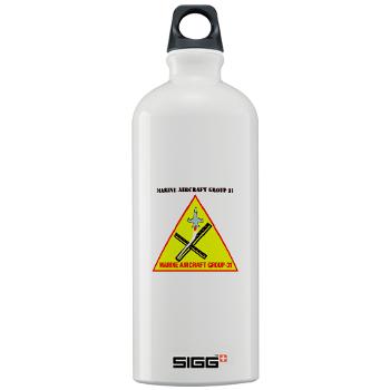MAG31 - M01 - 03 - Marine Aircraft Group 31 (MAG-31) with Text Sigg Water Bottle 1.0L - Click Image to Close