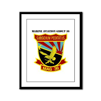 MAG36 - M01 - 02 - Marine Aircraft Group 36 with Text - Framed Panel Print