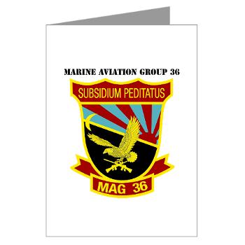MAG36 - M01 - 02 - Marine Aircraft Group 36 with Text - Greeting Cards (Pk of 10)