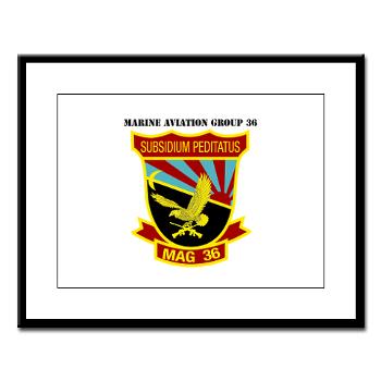 MAG36 - M01 - 02 - Marine Aircraft Group 36 with Text - Large Framed Print
