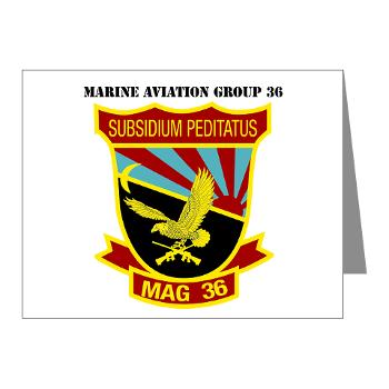 MAG36 - M01 - 02 - Marine Aircraft Group 36 with Text - Note Cards (Pk of 20)