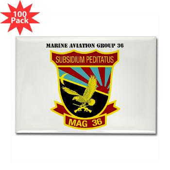 MAG36 - M01 - 01 - Marine Aircraft Group 36 with Text - Rectangle Magnet (100 pack) - Click Image to Close