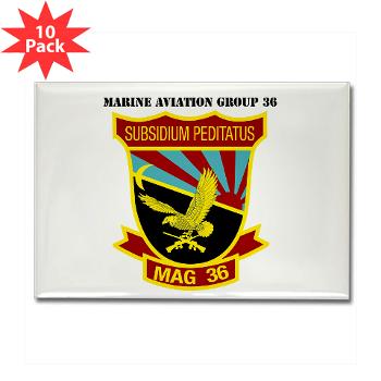 MAG36 - M01 - 01 - Marine Aircraft Group 36 with Text - Rectangle Magnet (10 pack) - Click Image to Close