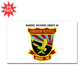 MAG36 - M01 - 01 - Marine Aircraft Group 36 with Text - Sticker (Rectangle 10 pk)