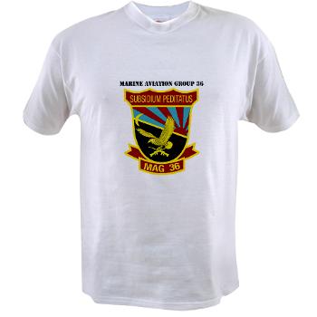 MAG36 - A01 - 04 - Marine Aircraft Group 36 with Text - Value T-Shirt - Click Image to Close