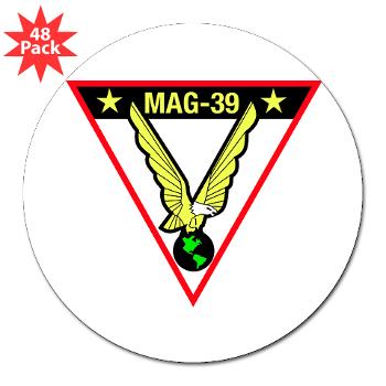 MAG39 - M01 - 01 - Marine Aircraft Group 39 - 3" Lapel Sticker (48 pk) - Click Image to Close