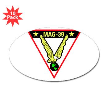 MAG39 - M01 - 01 - Marine Aircraft Group 39 - Sticker (Oval 10 pk) - Click Image to Close