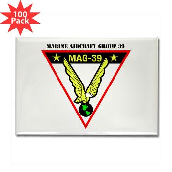 MAG39 - M01 - 01 - Marine Aircraft Group 39 with Text - Rectangle Magnet (100 pack)