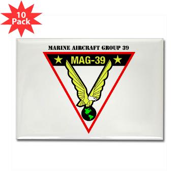 MAG39 - M01 - 01 - Marine Aircraft Group 39 with Text - Rectangle Magnet (10 pack) - Click Image to Close