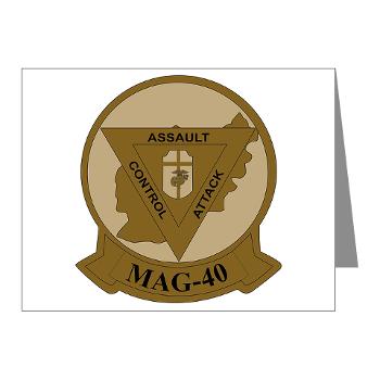 MAG40 - M01 - 02 - Marine Aircraft Group 40 (MAG-40) Note Cards (Pk of 20) - Click Image to Close