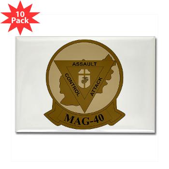 MAG40 - M01 - 01 - Marine Aircraft Group 40 (MAG-40) Rectangle Magnet (10 pack)