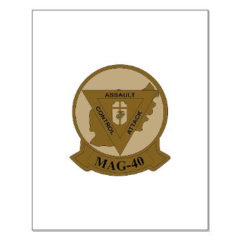 MAG40 - M01 - 02 - Marine Aircraft Group 40 (MAG-40) Small Poster