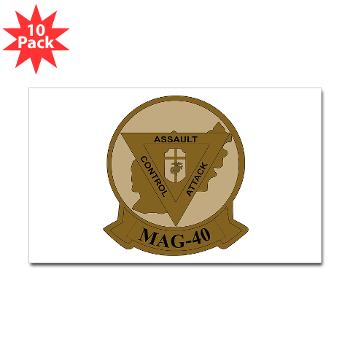 MAG40 - M01 - 01 - Marine Aircraft Group 40 (MAG-40) Sticker (Rectangle 10 pk) - Click Image to Close