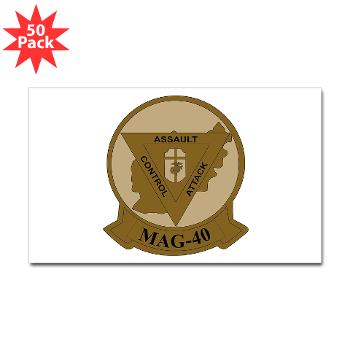 MAG40 - M01 - 01 - Marine Aircraft Group 40 (MAG-40) Sticker (Rectangle 50 pk)