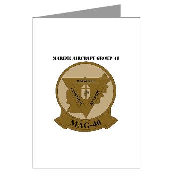 MAG40 - M01 - 02 - Marine Aircraft Group 40 (MAG-40) with text Greeting Cards (Pk of 10)