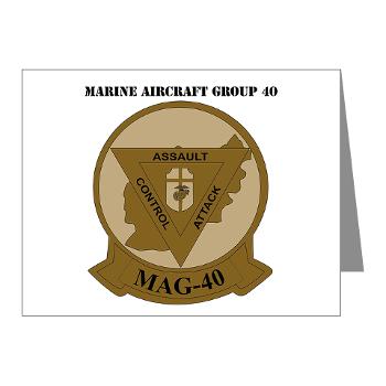 MAG40 - M01 - 02 - Marine Aircraft Group 40 (MAG-40) with text Note Cards (Pk of 20) - Click Image to Close