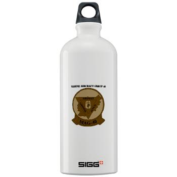 MAG40 - M01 - 03 - Marine Aircraft Group 40 (MAG-40) with text Sigg Water Bottle 1.0L