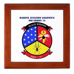 MALS13 - A01 - 01 - USMC - Marine Aviation Logistics Squadron 13 with Text - Keepsake Box - Click Image to Close