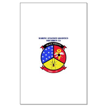 MALS13 - A01 - 01 - USMC - Marine Aviation Logistics Squadron 13 with Text - Large Poster
