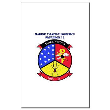 MALS13 - A01 - 01 - USMC - Marine Aviation Logistics Squadron 13 with Text - Mini Poster Print