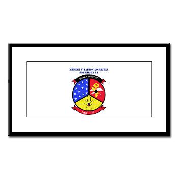 MALS13 - A01 - 01 - USMC - Marine Aviation Logistics Squadron 13 with Text - Small Framed Print