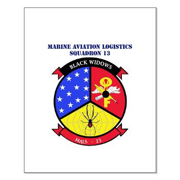 MALS13 - A01 - 01 - USMC - Marine Aviation Logistics Squadron 13 with Text - Small Poster