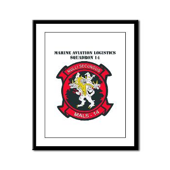 MALS14 - M01 - 02 - Marine Aviation Logistics Squadron 14 (MALS-14) with text - Framed Panel Print - Click Image to Close