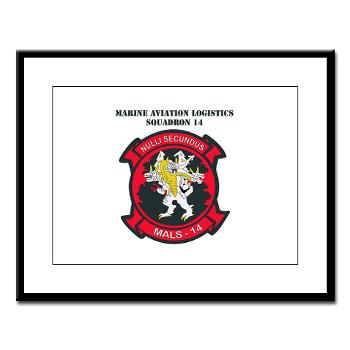 MALS14 - M01 - 02 - Marine Aviation Logistics Squadron 14 (MALS-14) with text - Large Framed Print - Click Image to Close